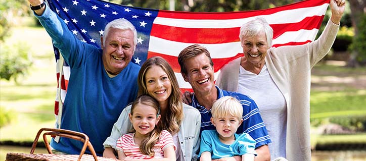 Happy American couple enjoying retirement