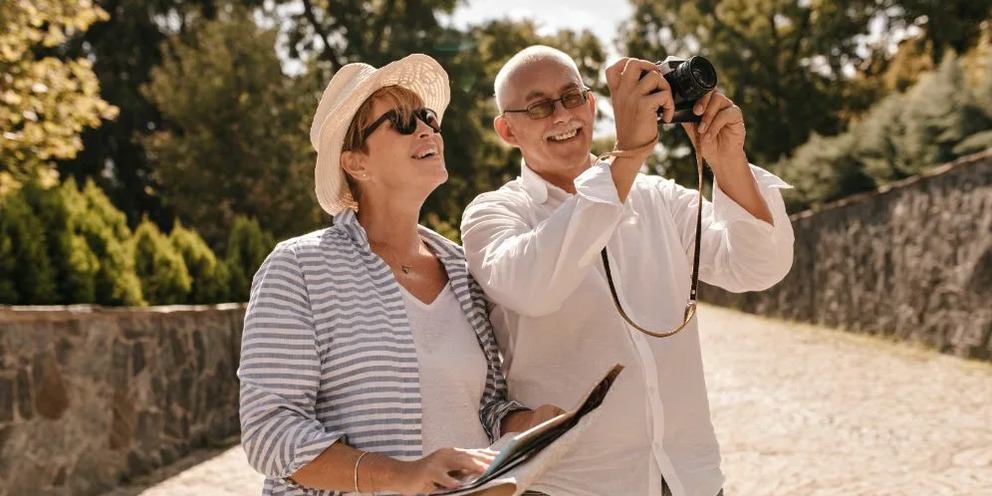 American couple on vacation